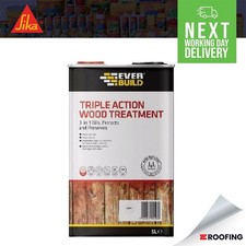 EVERBUILD 5L Triple Action Wood Treatment Dry & Wet Rot Kills Woodworm LJUN05