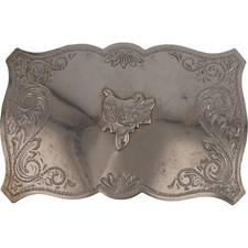 Cowboy Cowgirl Horse Saddle Western Farmer Rancher Rodeo Vintage Belt Buckle