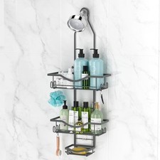 Adjustable Shower Caddy Hanging Rustproof Shower Organizer, Grey