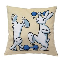 Kissen 30X30Cm Bob Bobek Hanteln Deko