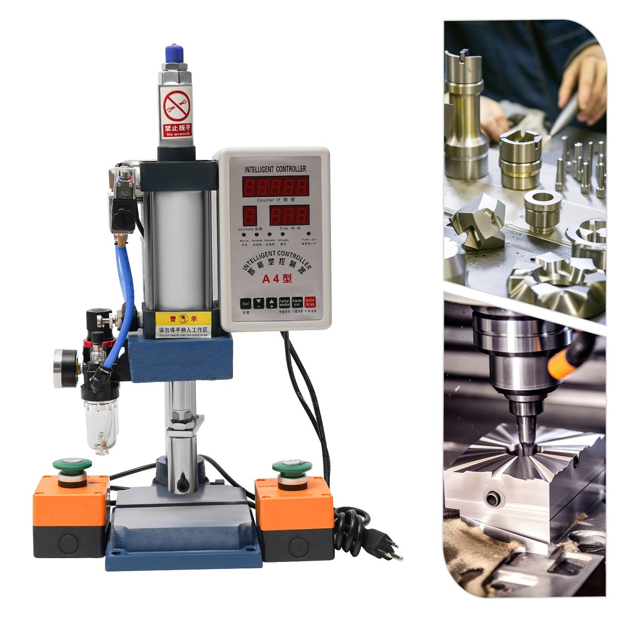手動マルチプレス機 DX210 Pneumatic Press Pneumatic Punch Press Machine Digital Dual Control