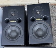 Fostex PM1 Studio Monitor Speakers Pair Wired Black Rectangular Plastic