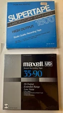 Maxell UD 35-90 Tape  Reel to Reel 7" Tape  Plastic w Bonus SUPERTAPE 1800 NEW!