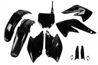 Kunststoff Verkleidung Kit Full Kawasaki KXF 250 2004 - 2005 Ufo Plast Schwarz