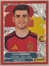 Alvaro Morata Panini FIFA World Cup 2026 Red Crumple Parallels Sticker
