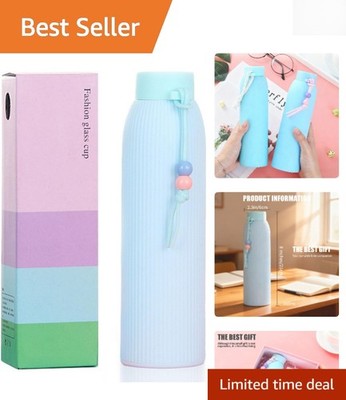 Cute Macaron Color Slim Glass Tumbler with Sleeve | Perfect Gift for All
