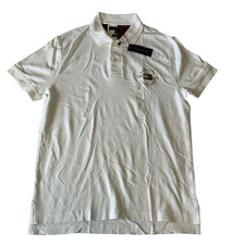 Tommy Hilfiger Short Sleeve Polo T Shirt Mens Size S Reguilar White Stretch
