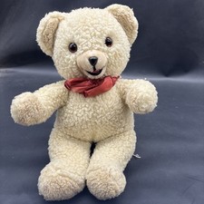Vintage 1986 Russ Berrie Snuggle Fabric Softener Plush Teddy Bear 15 Stained