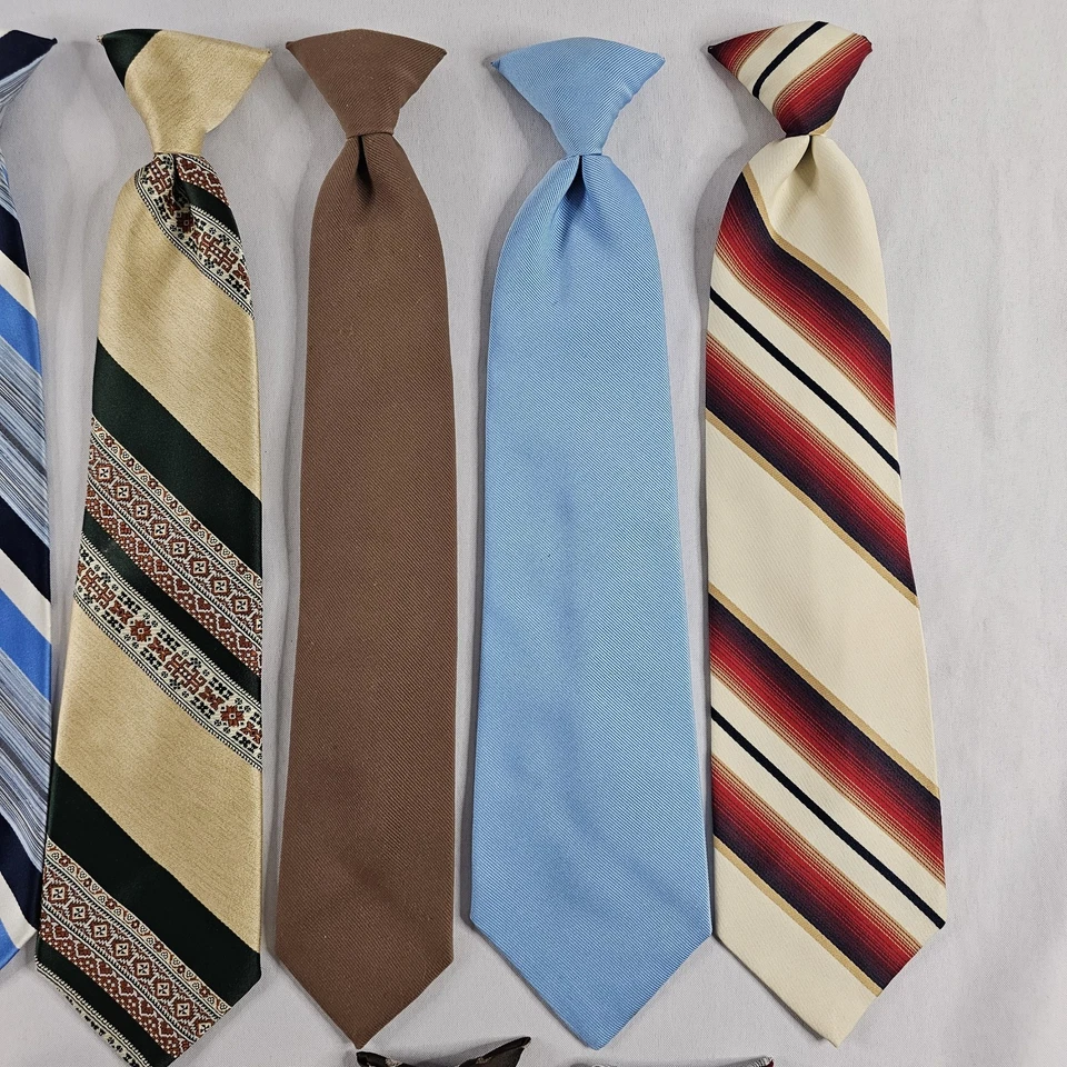 Vintage Lot Of 13 1970s-80s Clip On Ties Damon Brittania JCPenney Neckties READ⬇ - Image 4 of 4