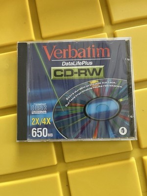 Verbatim DataLifePlus CD-RW 650MB Rewriteable Compact Disc New Sealed