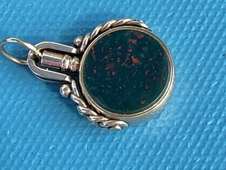 Antique 9ct Gold Spinning Pocket Watch Fob With Watch Key Birmingham Hallmark