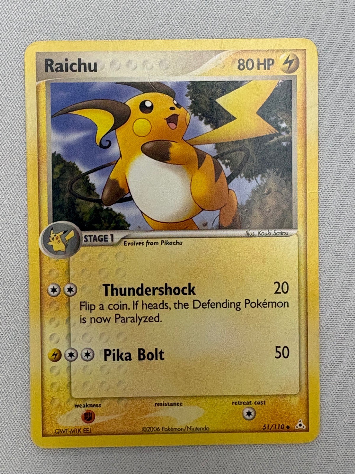 RAICHU 51/110 UNCOMMON HOLON PHANTOMS POKEMON MP