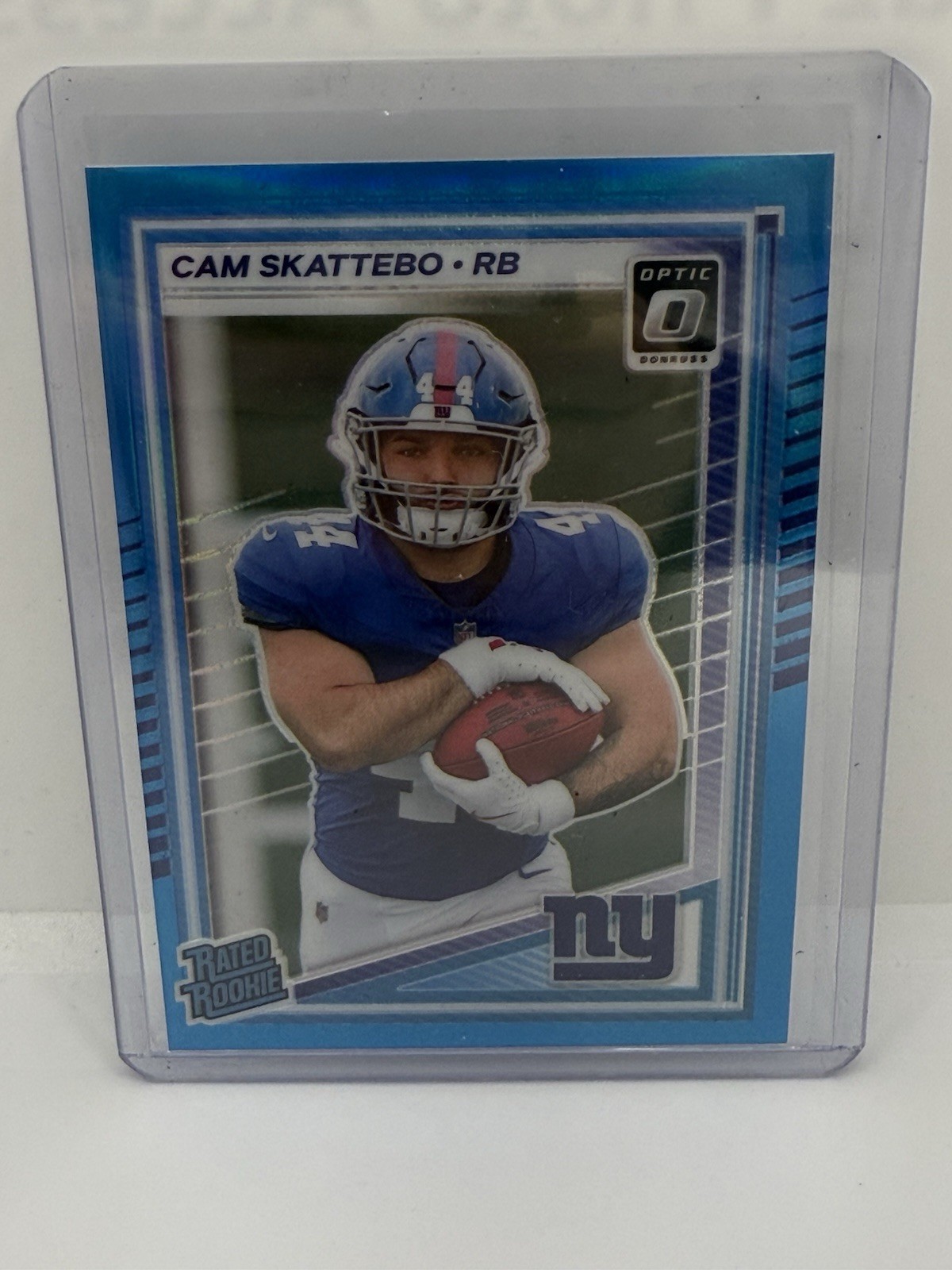 2025 Panini Donruss Optic Cam Skattebo #228 Aqua Prizm /349 (RC) Color Match