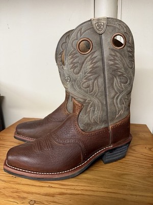 Ariat Heritage Roughstock 10002230 Mens 11.5 EE Wide Leather Western Boots New 