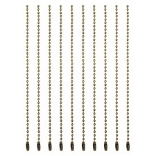 Ball Bead Chains Dog Tag Chain Keychain 5.9 Inch Bronze 100 Pcs