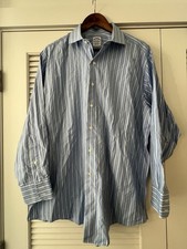Brooks Brothers Woven In Italy Men's Dress Shirt Made In USA Size 17-33