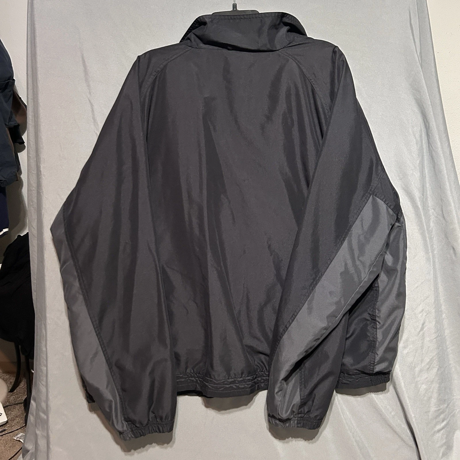 Simply For Sports Men's Windbreaker XL Black/Gray Colorblock Full Zip Mesh Line - product detail image 8