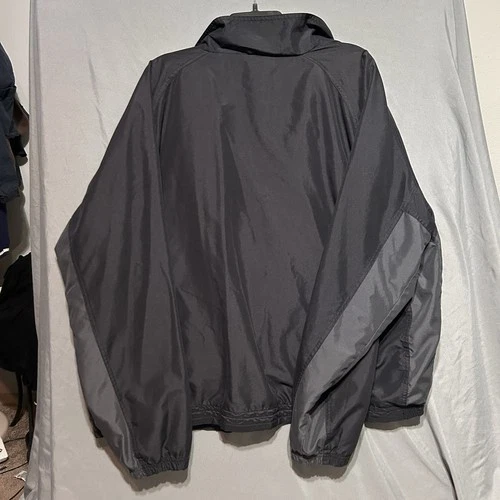 Simply For Sports Men's Windbreaker XL Black/Gray Colorblock Full Zip Mesh Line image 8
