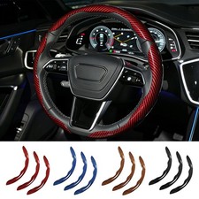 3pc Carbon Fiber Steering Wheel Covers For Ford Clip On Interior Car Accessories