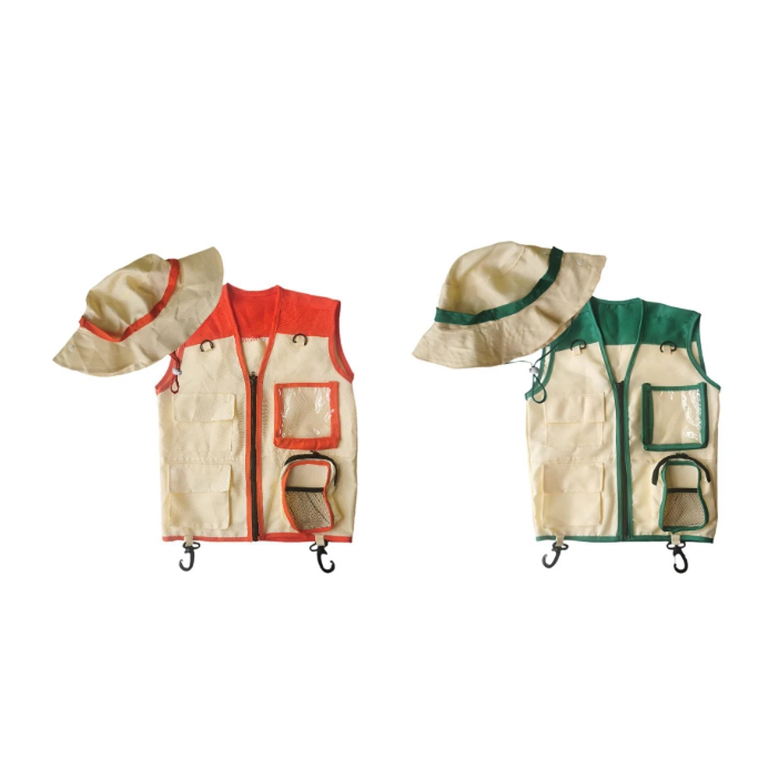 Kids Explorer Vest and Hat Safari Vest and Hat Pretend Playing Dress up