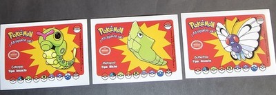 CATERPIE X METAPOD X BUTTERFREE LOT - WHOS THAT POKEMON VINTAGE 1997
