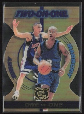 1998 Press Pass Double Threat Two-On-One Mike Bibby / Stephon Marbury #TO8