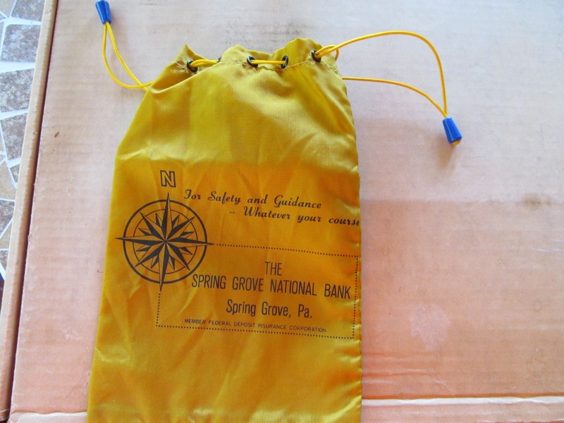 THE SPRING GROVE NATIONAL BANK SPRING GROVE YORK COUNTY PA Deposit Money Bag