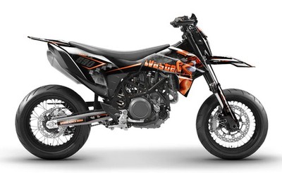 Dekor passend für KTM 690 SMC-R - Wasted Edition / Orange / 2019 - 2025