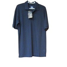 Dickies Men's Polo Shirt Black Short Sleeves Young Adult Line Size Medium