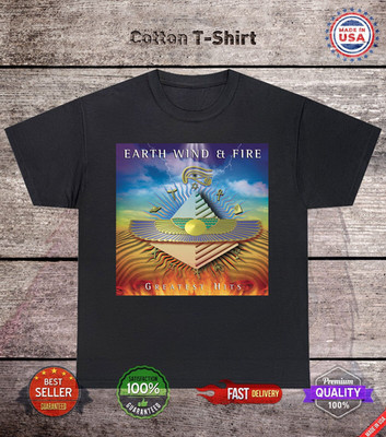 Earth Wind & Fire Greatest Hits Black Cotton T Shirt Full Size S-5XL