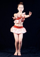 CL Girls 10 stunning 2pc custom contemporary solo costume w/Swarovski crystal