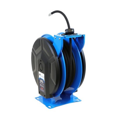 M3 Slow Retraction Grease Safety Hose Reel 1/4  x 50 ft, Heavy Duty, Dual Ped...