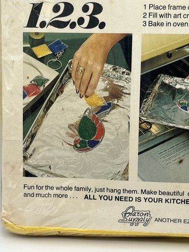 Vintage Rainbow Road Kit Baking Crystal DIY Craft STAINED GLASS Kit AK-12 - Picture 4 of 5