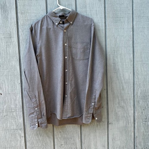 J. Crew Jaspe Slim Fit Button Down Hemd Herren Langarm Freizeit Preppy Grau