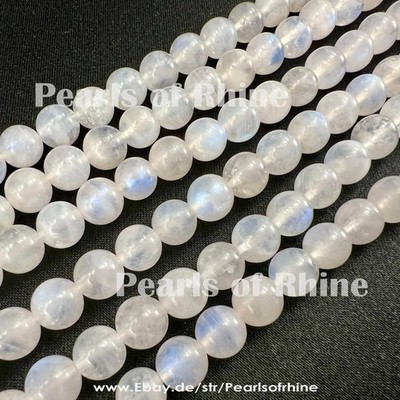 Hochwertiger Mondstein 4 6 8 10 mm Perlen 38cm Strang DIY Schmuck basteln
