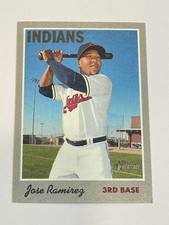 2019 Topps Heritage Baseball 1970 Cloth Sticker - Jose Ramirez - Indians