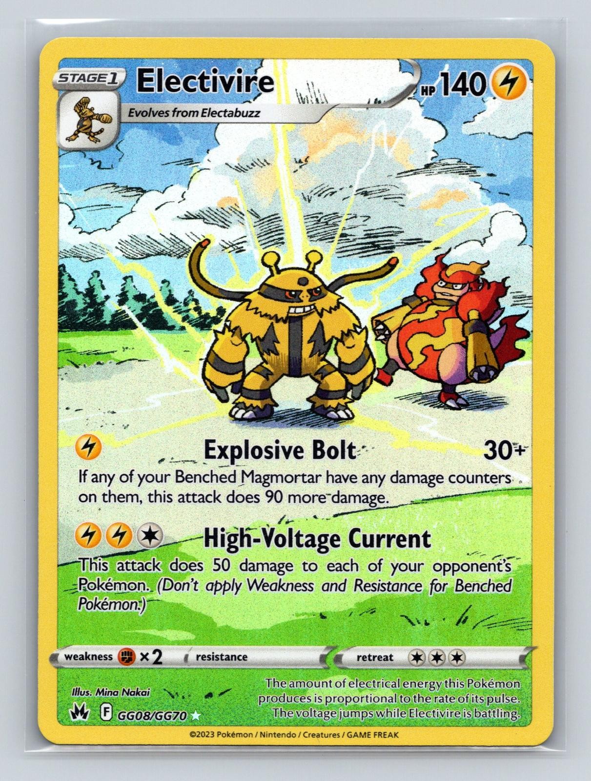 Electivire GG08/GG70 Holo Crown Zenith Galarian Gallery Pokemon NM