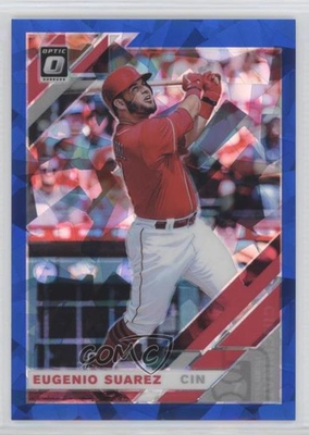 #ad 2019 Panini Donruss Optic Blue Cracked Ice Prizm 3 7 Eugenio Suarez #124 1cm0 $10.60