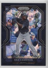 2021 Panini Prizm Tier II Navy Blue Cracked Ice Prizm /25 Daz Cameron #177 4g8