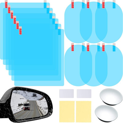 16-Piece Waterproof Anti-Rain Film for Car Side View Mirrors and Rear View Mirro