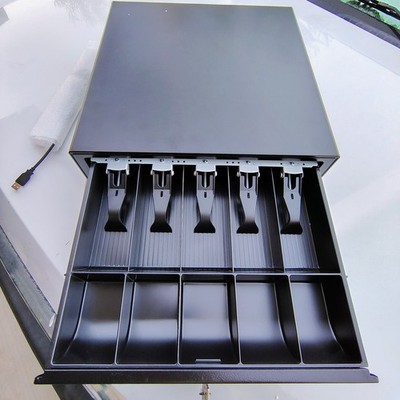 APH Cash Drawer w Key Lock Cash Register Drawer for POS System APG VB554A-BL1616