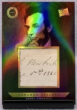 2024 Pieces Of The Past 1800s Edition Abraham Lincoln Handwritten Document Relic