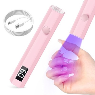 mlogiroa UV Nail Light Handheld Size, Pink 
