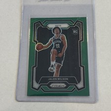 Panini Prizm 2023-24 Jalen Wilson Brooklyn Nets Green Prizm Rookie #128 Card