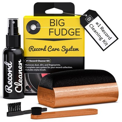 Big Fudge Vinyl Record Cleaning Kit - 4-in-1 Vinyl Record Cleaner Kit for Rec...