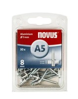 Novus Blindnieten Typ A5/8 Aluminium 30 StüCk Blindnieten