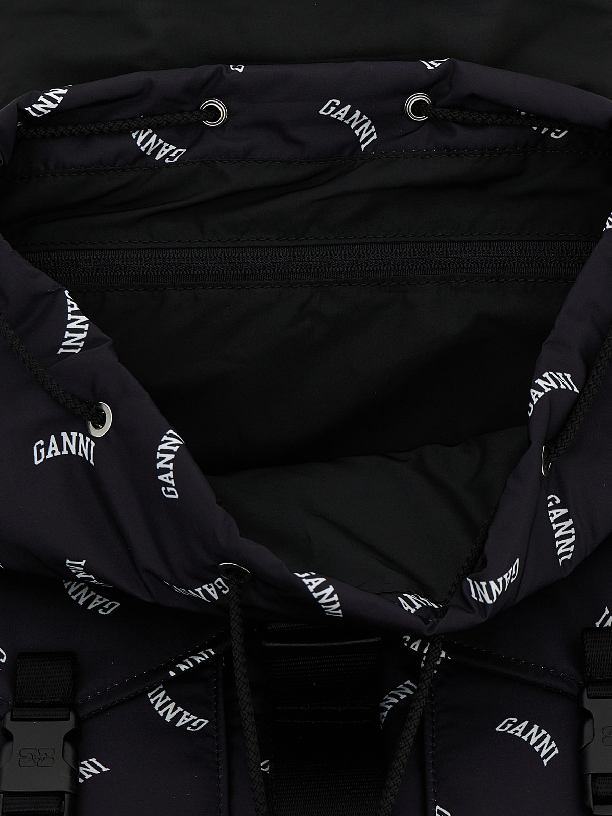 Ganni Black Polyester Backpack 100% Authentic — image 4