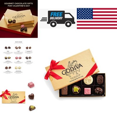 Luxurious Belgian Chocolate Assortment 8 Pieces Perfect for Valentine's Day