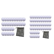 Fake Snowballs White Snow Fight Balls Soft Synthetic Fiber Mesh Bag Storage Gift