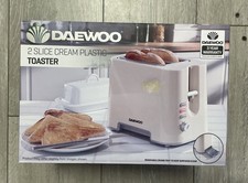 Daewoo 2 Scheiben Creme Kunststoff Toaster Weiß & Kostenlose Lieferung! 